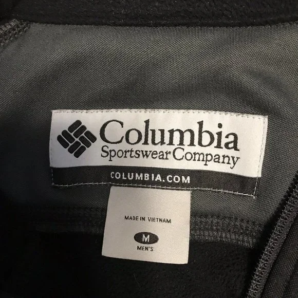 Columbia Mens Black 1/4 Zip 100% Polyester Lightweight Pullover Jacket Size M - Picture 5 of 6